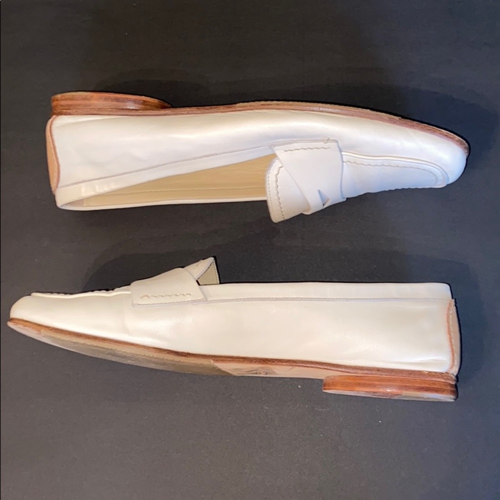 Coach ivory loafers leather shoes size10 - Picture 3 of 6